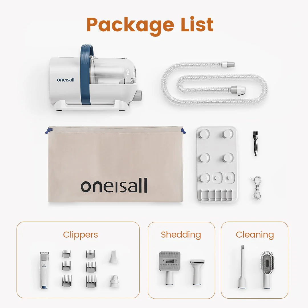 LM2 7-In-1 Pet Grooming Vacuum Kit