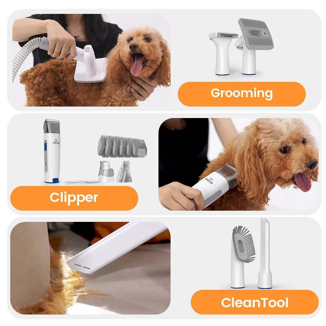 LM2 7-In-1 Pet Grooming Vacuum Kit