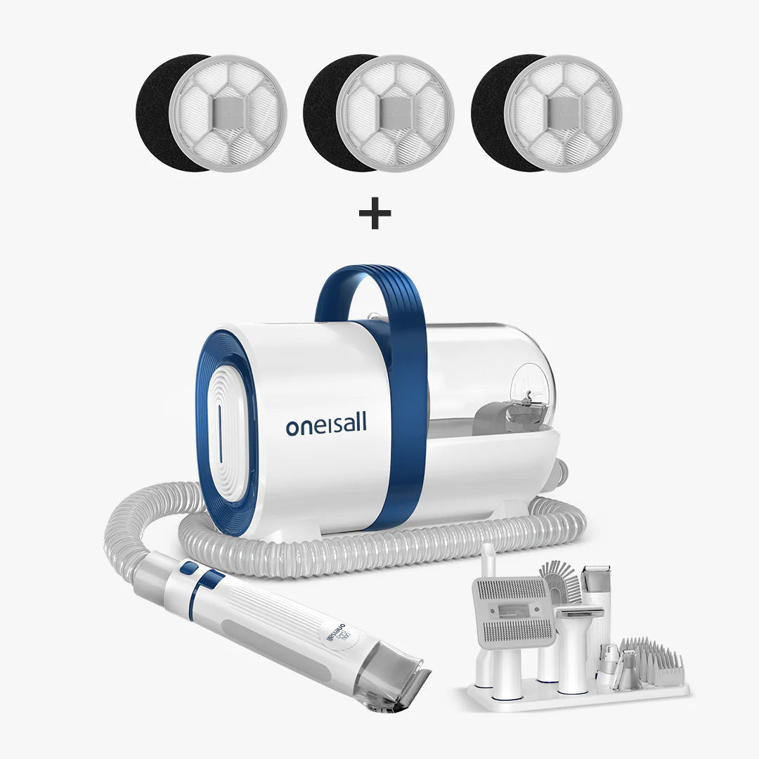 Oneisall 7-In-1 Pet Grooming Vacuum Kit