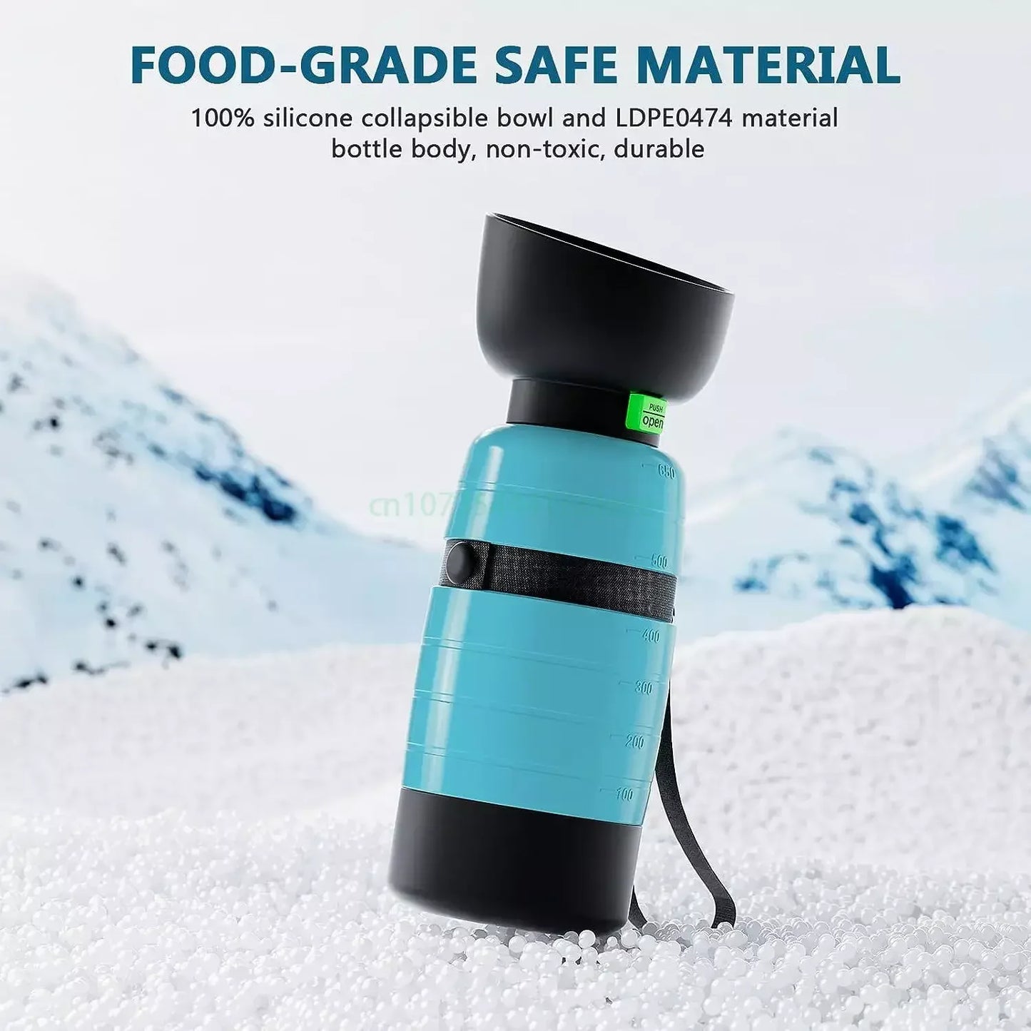 PURRVANA - Portable Dog Water Bottle – 650ml Travel Water & Food Bowl for Pets On the Go
