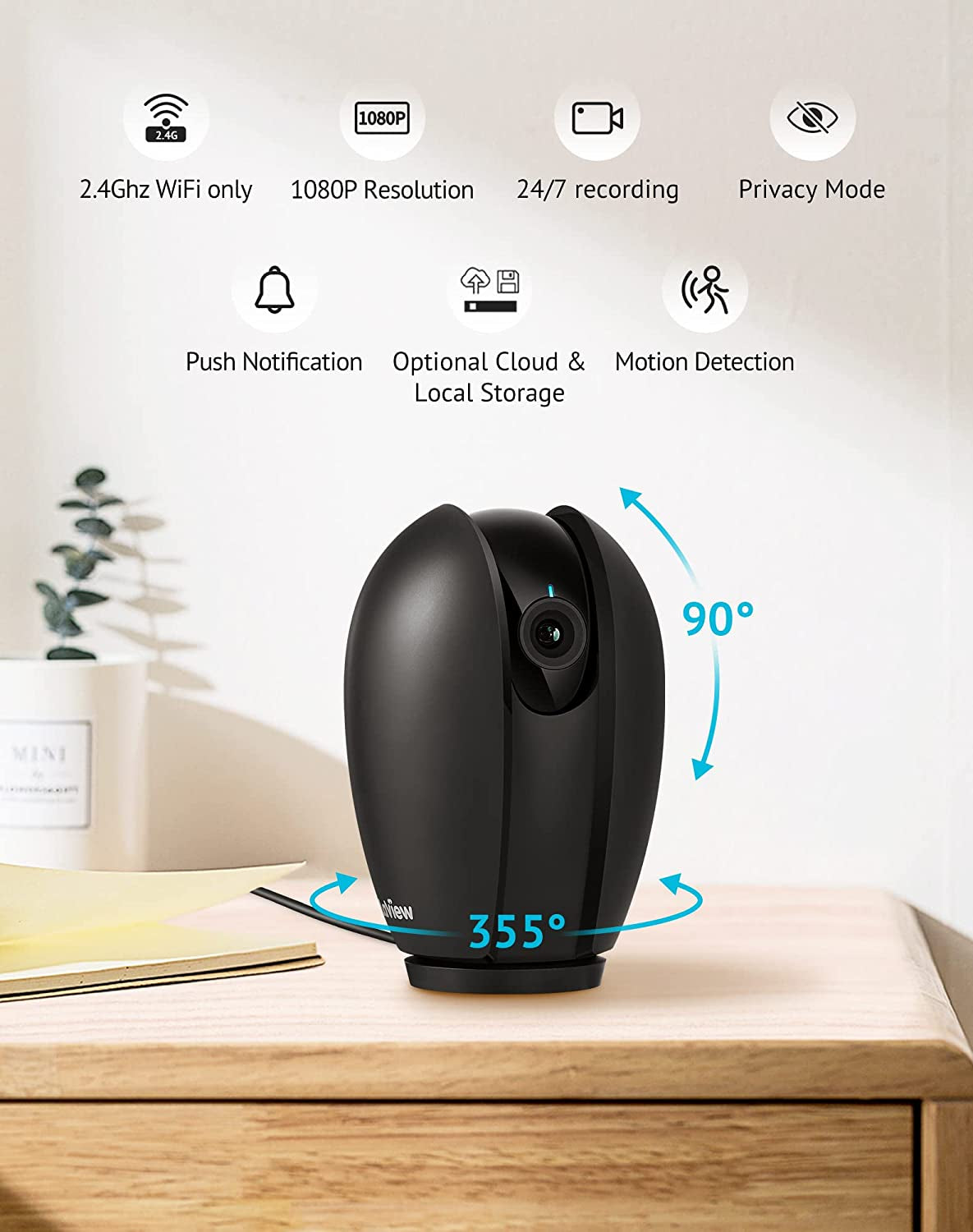 LAVIEW - Pet Monitor with Phone App (2 Pack)