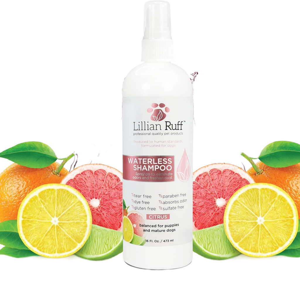 Lillian Ruff - Waterless No-Rinse Dog Dry Shampoo Spray (Citrus Scent) 16 oz