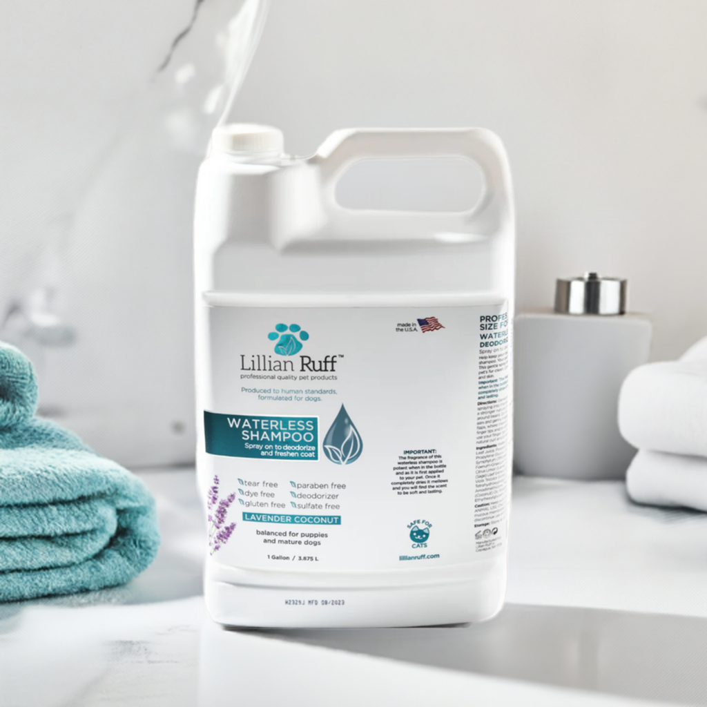 Lillian Ruff - Waterless No-Rinse Dry Shampoo Spray for Dogs (Gallon Size)