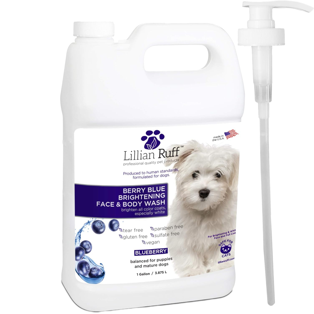 Lillian Ruff - Berry Blue Brightening Face and Body Wash for Dogs (Gallon with Pump)