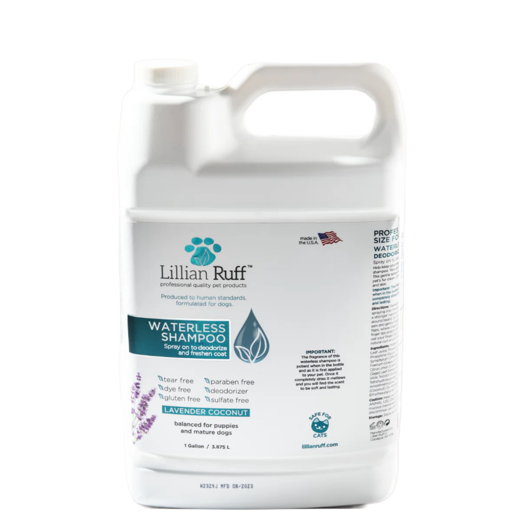 Lillian Ruff - Waterless No-Rinse Dry Shampoo Spray for Dogs (Gallon Size)
