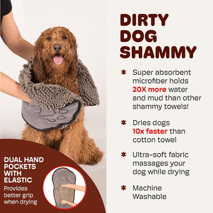 Dog Gone Smart Dirty Dog Shammy Towel – Grey