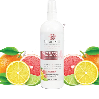 Lillian Ruff - Waterless No-Rinse Dog Dry Shampoo Spray (Citrus Scent) 16 oz