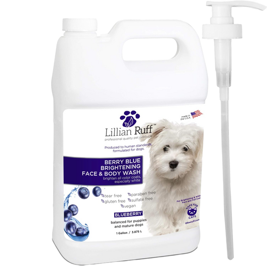 Lillian Ruff - Berry Blue Brightening Face and Body Wash for Dogs (Gallon with Pump)