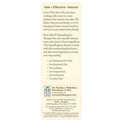 Burt’s Bees - Pet Hypoallergenic Shampoo for Cats with Shea Butter and Honey (2-Pack)