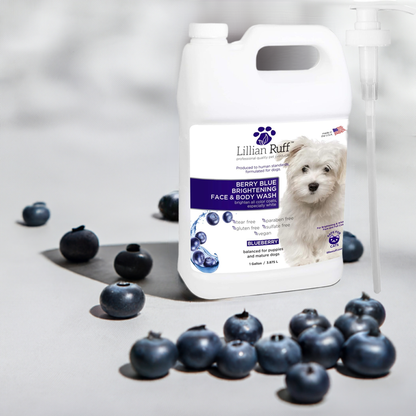Lillian Ruff - Berry Blue Brightening Face and Body Wash for Dogs (Gallon with Pump)
